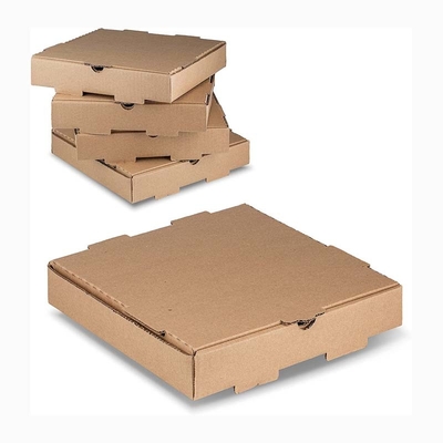 Brown Kraft Paper Food Containers For Takeaway Pizza Packaging FSC Certified