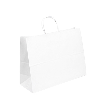 Custom Printed Paper T Shirt Bags White Gift Craft Shopping Paper Bag With Handles